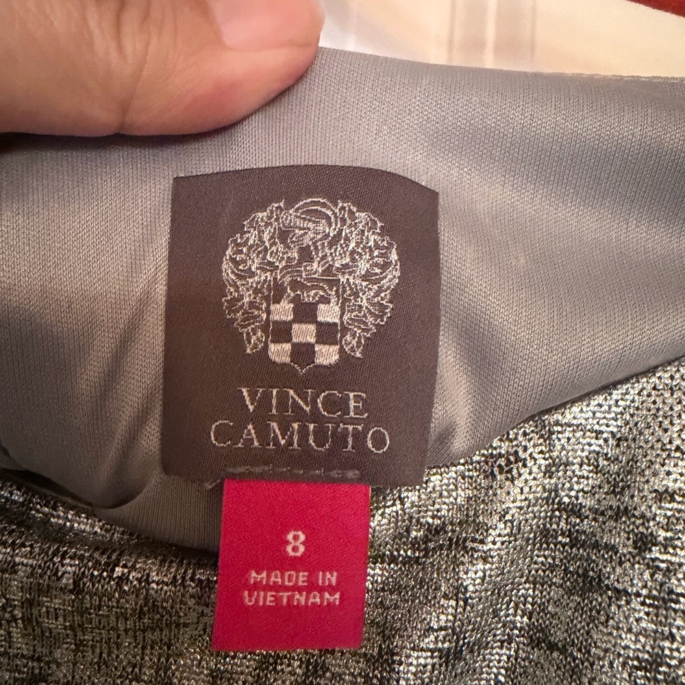 Vince Camuto Metallic Silver Asymmetrical Dress - Picture 3 of 4